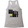 lets hug it out Racerback Tank