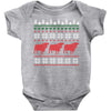 cow christmas Baby Bodysuit