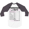 February Girl Facts Aquarius 3/4 Sleeve Shirt