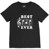 Best Dad Ever Funny Music Note V-Neck Tee