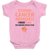 wear peach for uterine cancer Baby Bodysuit