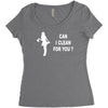 can i clean for you Women's Triblend Scoop T-shirt