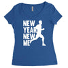 new year, new me running fitness Women's Triblend Scoop T-shirt