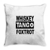 whiskey tango foxtrot Throw Pillow