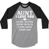 I Love You Aunt 3/4 Sleeve Shirt