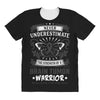 Never Underestimate the Strength of a Brain Tumor Warrior Being Strong All Over Women's T-shirt