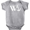 w anchor mens funny offensive Baby Onesie