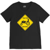 tractor crossing farmer's road warning sign V-Neck Tee