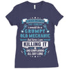 Grumpy Old Mechanic Ladies Fitted T-Shirt