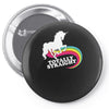 totally straight funny rainbow unicorn gay pride novelty fashion Pin-back button