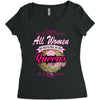 quens are born [your date] Women's Triblend Scoop T-shirt