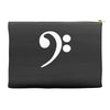 bass cleff funny Accessory Pouches