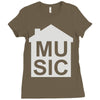 house music Ladies Fitted T-Shirt