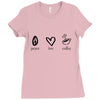 peace love coffee Ladies Fitted T-Shirt