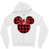 minnie mouse fabric christmas Zipper Hoodie