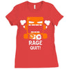rage quit Ladies Fitted T-Shirt