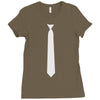 skinny white tie Ladies Fitted T-Shirt