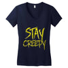 stay creepy Women's V-Neck T-Shirt