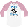 Pops is my Name Fishing Is My Game 3/4 Sleeve Shirt