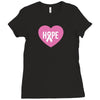 Hope. Breast Cancer Awareness Ladies Fitted T-Shirt
