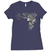 girl butterfly head Ladies Fitted T-Shirt