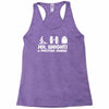 sex weights and protein shakes Racerback Tank
