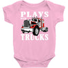 plays with trucks family matching Baby Bodysuit