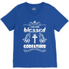 I Am One Blessed Godfather V-Neck Tee
