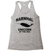 narwhal whale Racerback Tank