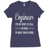 i'm not here to talk Ladies Fitted T-Shirt