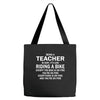 being a teacher is easy Tote Bags