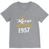 kings are born in 1957 V-Neck Tee