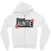 blessed aunitie with flower Zipper Hoodie