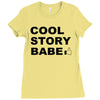cool story bro t shirt small funny awesome meme nerdy geeky humor frat Ladies Fitted T-Shirt