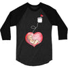 Mom and Baby are Connected to the Heart 3/4 Sleeve Shirt