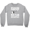 weekend forcast guitar with a chance of drinking Crewneck Sweatshirt
