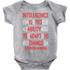 adapt or die encoded (white) Baby Bodysuit