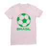 brasil sport soccer ball fun Ladies Fitted T-Shirt
