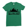 fortnite logo black Ladies Fitted T-Shirt