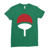 uchiha clan symbol crest   anime itachi sasuke naruto cosplay gift tee Ladies Fitted T-Shirt