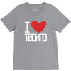 i love techno V-Neck Tee