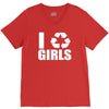 i recycle girls  funny V-Neck Tee