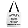 Smartass May Girl Tote Bags