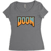 Wtf Doom Black Stroke Women's Triblend Scoop T-shirt