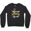 kings are born in april Crewneck Sweatshirt
