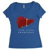liver cancer awareness Women's Triblend Scoop T-shirt