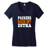 chicago bears tee packers can suck my ditka Women's V-Neck T-Shirt