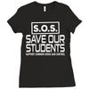 S.O.S. Save Our Students Ladies Fitted T-Shirt