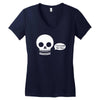 i live inside your face skull Women's V-Neck T-Shirt