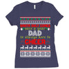 santa only comes once a year dad is always here to cheer Ladies Fitted T-Shirt